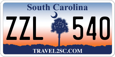 SC license plate ZZL540