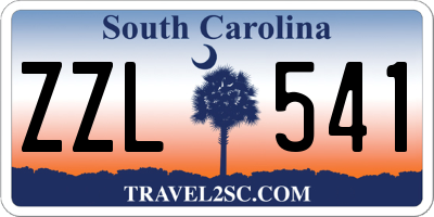 SC license plate ZZL541