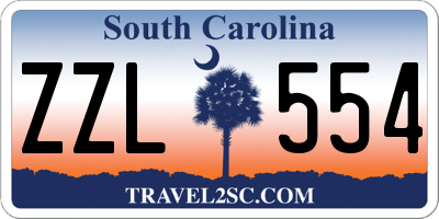 SC license plate ZZL554