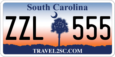 SC license plate ZZL555