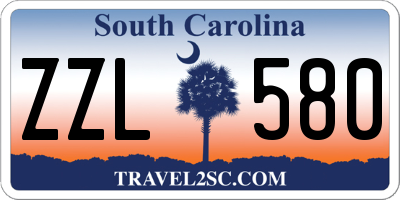 SC license plate ZZL580