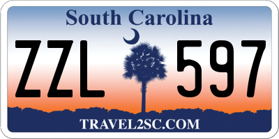 SC license plate ZZL597