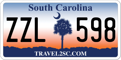SC license plate ZZL598