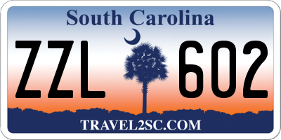 SC license plate ZZL602