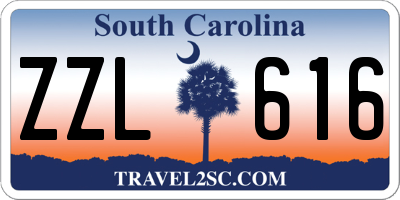 SC license plate ZZL616