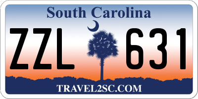 SC license plate ZZL631