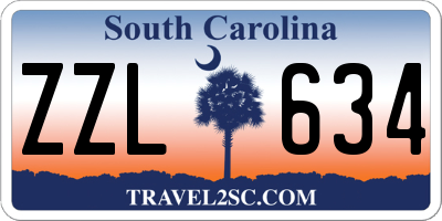 SC license plate ZZL634