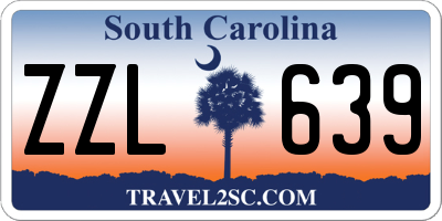 SC license plate ZZL639