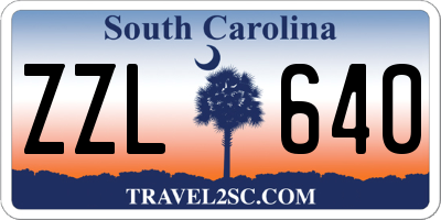 SC license plate ZZL640