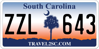 SC license plate ZZL643