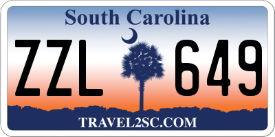 SC license plate ZZL649