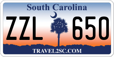 SC license plate ZZL650