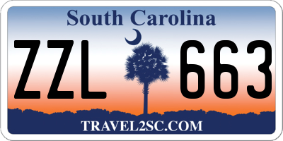 SC license plate ZZL663