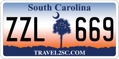 SC license plate ZZL669