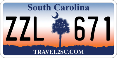SC license plate ZZL671