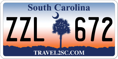 SC license plate ZZL672