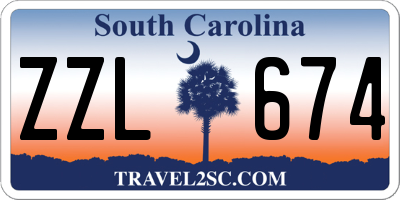 SC license plate ZZL674