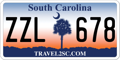 SC license plate ZZL678