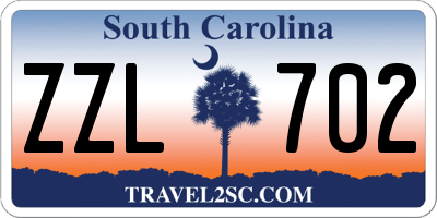 SC license plate ZZL702