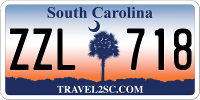 SC license plate ZZL718