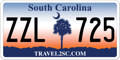 SC license plate ZZL725