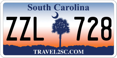 SC license plate ZZL728