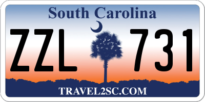 SC license plate ZZL731