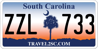 SC license plate ZZL733