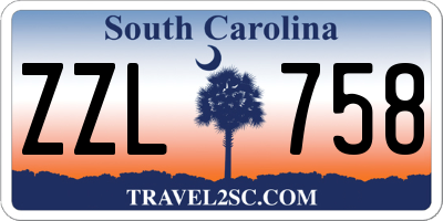 SC license plate ZZL758