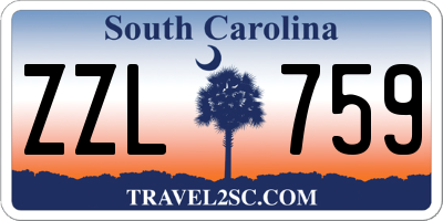 SC license plate ZZL759