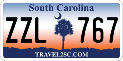 SC license plate ZZL767