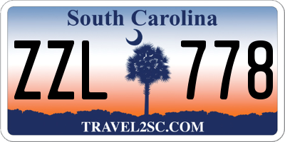 SC license plate ZZL778