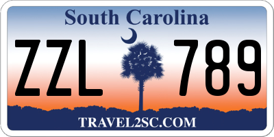 SC license plate ZZL789