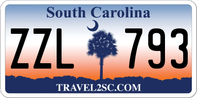 SC license plate ZZL793