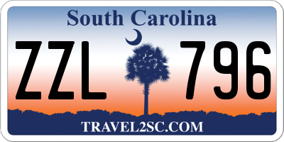 SC license plate ZZL796