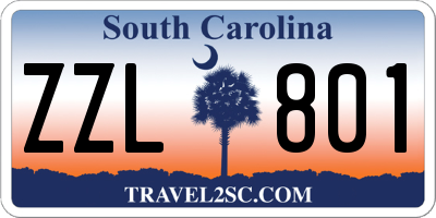 SC license plate ZZL801