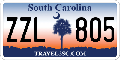 SC license plate ZZL805