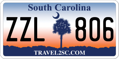 SC license plate ZZL806