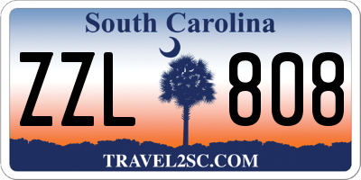 SC license plate ZZL808