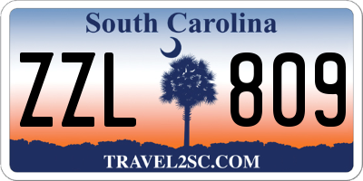 SC license plate ZZL809