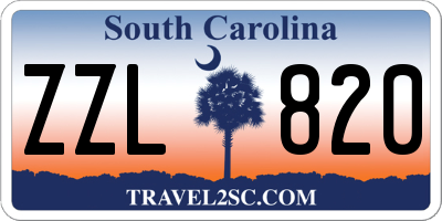 SC license plate ZZL820