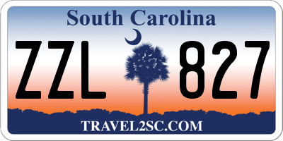 SC license plate ZZL827