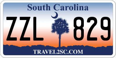 SC license plate ZZL829
