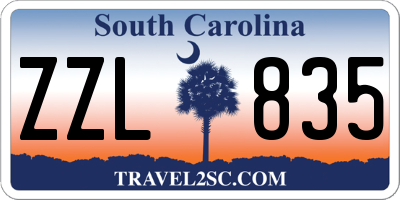 SC license plate ZZL835