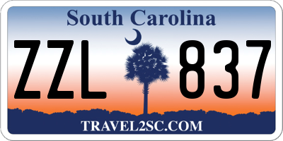 SC license plate ZZL837