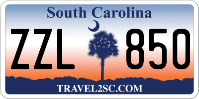 SC license plate ZZL850
