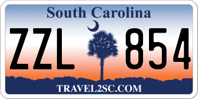 SC license plate ZZL854