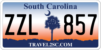 SC license plate ZZL857