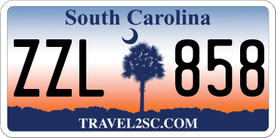 SC license plate ZZL858
