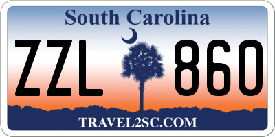 SC license plate ZZL860